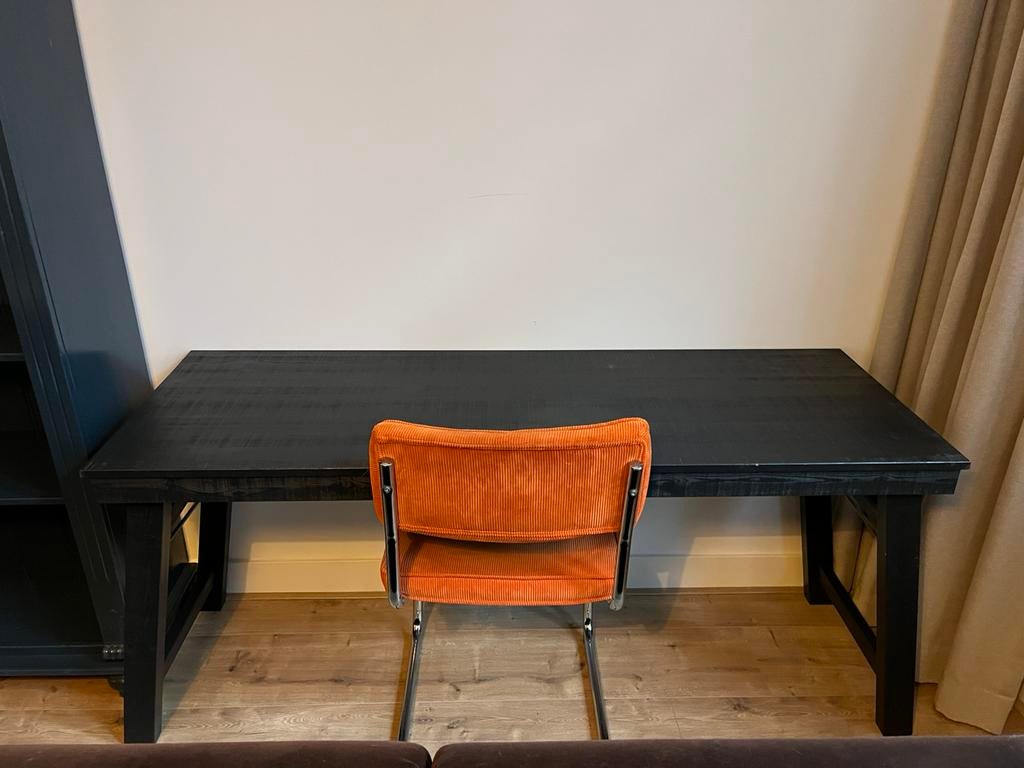 WOOOD bureau Honk grenen zwart 73x160x57 cm, Ophalen, Zo goed als nieuw