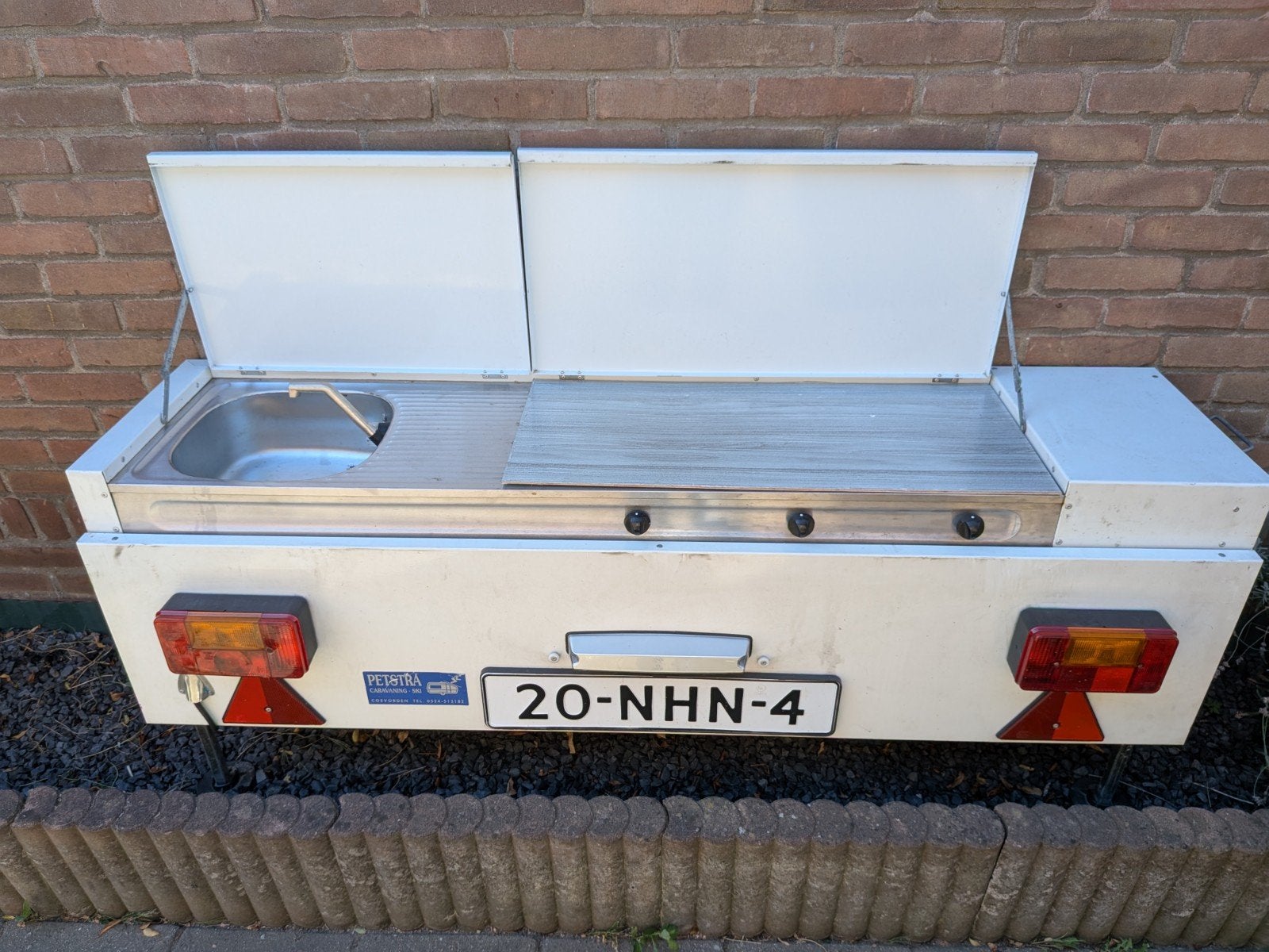 Campingkeuken voor Trigano Odyssee, zonder pootjes., Caravans en Kamperen, Kampeeraccessoires, Ophalen, Gebruikt