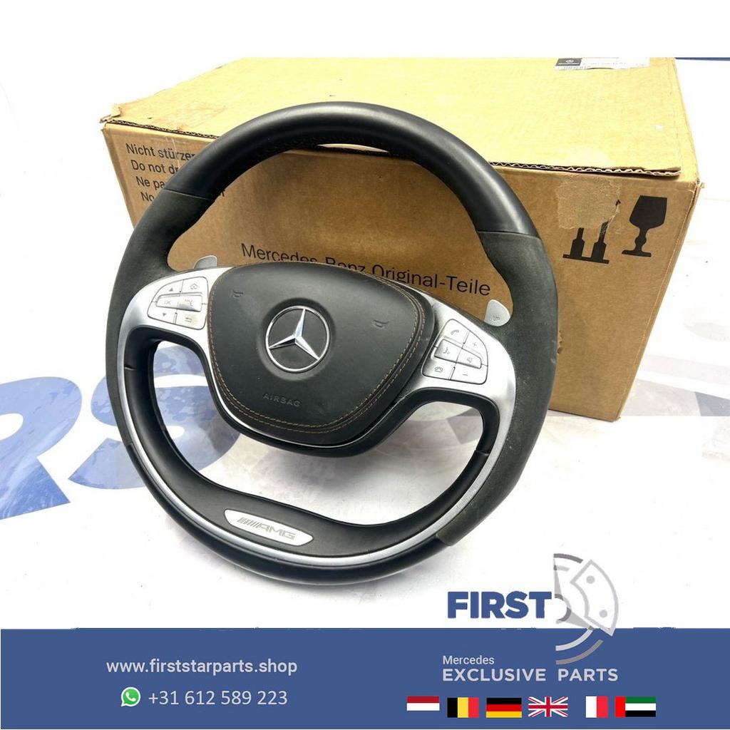 W222 AMG STUUR Mercedes S KLASSE 2013-2020 W222 W217 ZWART M, Auto-onderdelen, Besturing, Gebruikt, -, Ophalen of Verzenden, -