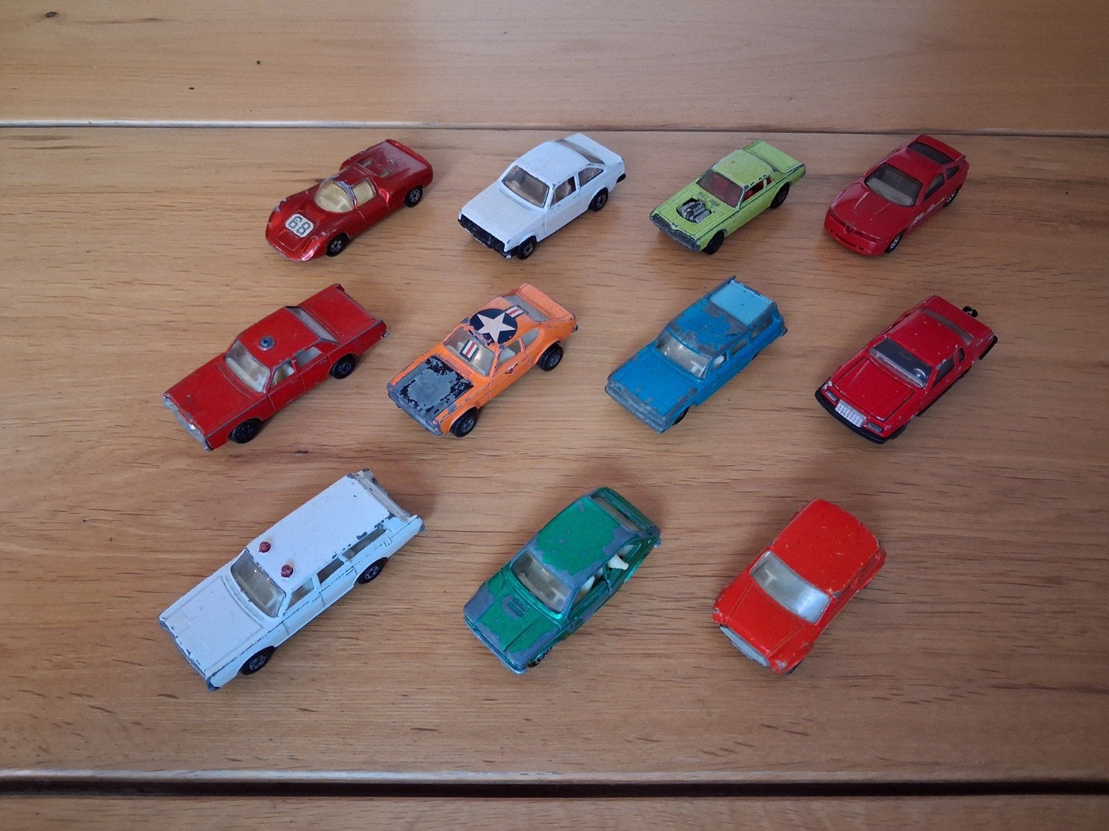 12x Matchbox/Majorette autootjes, Ophalen of Verzenden, Gebruikt