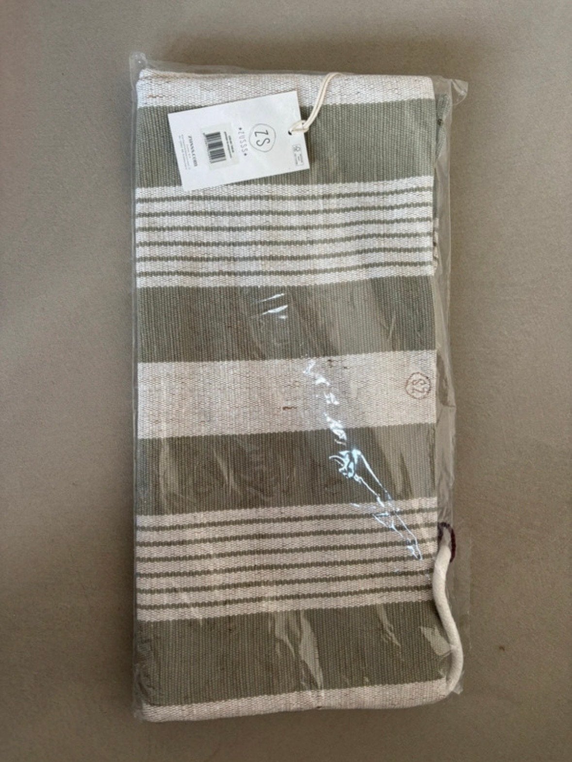 Nieuwe Zuss Katoenen Tas - Groen Gestreepte Shopper, Sieraden, Tassen en Uiterlijk, Ophalen of Verzenden, Nieuw, Groen, Shopper