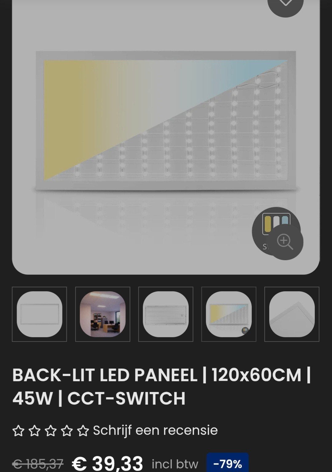 2x Nieuwe LED Panelen 120x60 cm 45W CCT-Switch, Ophalen of Verzenden