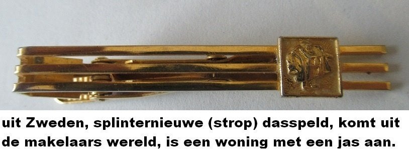 mooie stropdassteek/schuifspeld Zweedse makelaars vereniging, Ophalen of Verzenden, Zo goed als nieuw