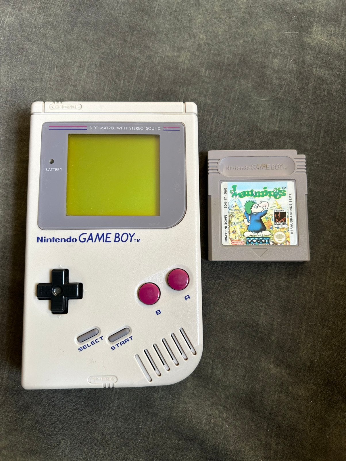 Gameboy Classic DMG-01 + Lemmings, Ophalen, Gebruikt, Game Boy Classic, Met games