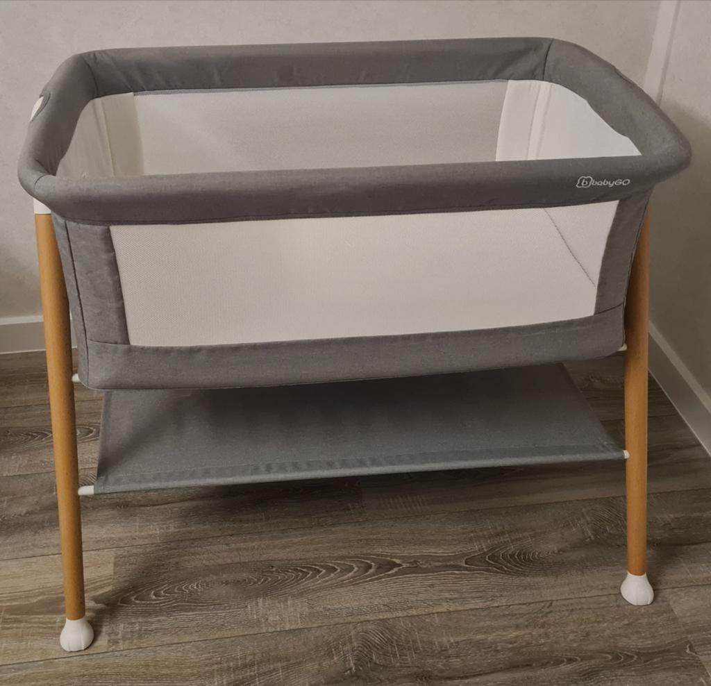BabyGO Co-Sleeper / Wiegje - Grijs, Ophalen of Verzenden, Zo goed als nieuw, Rechthoekig, Minder dan 50 cm