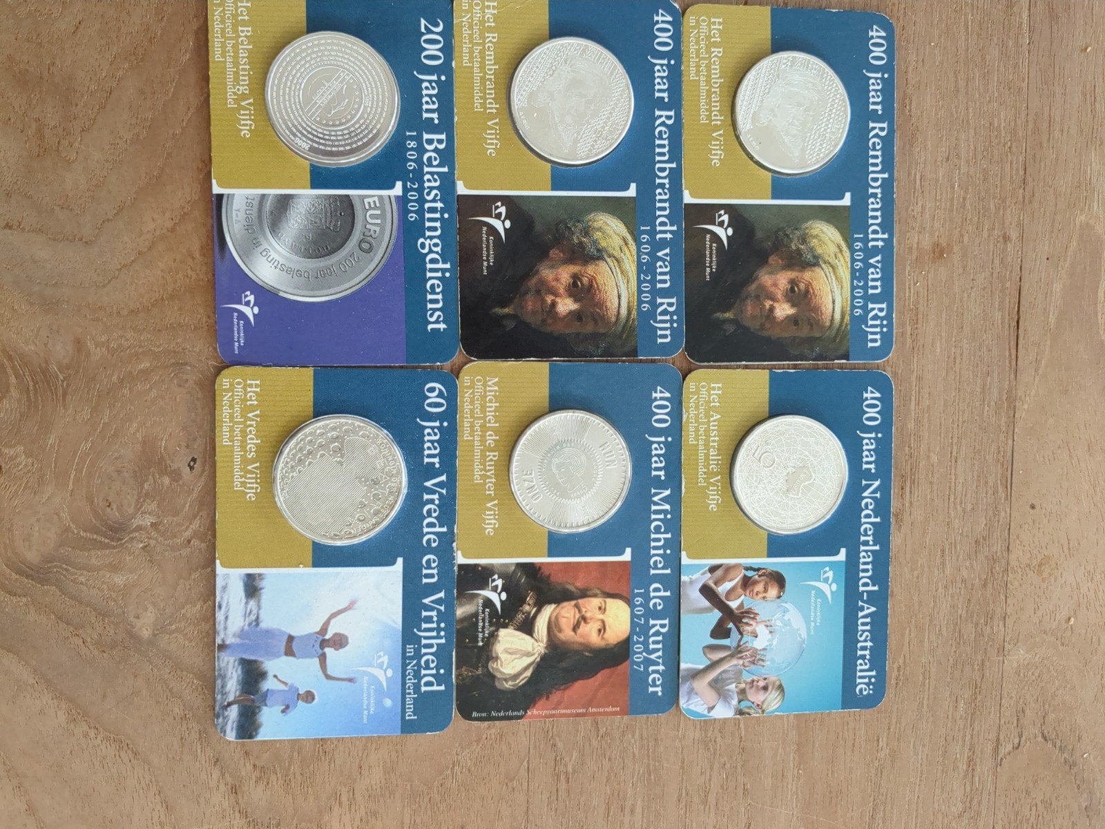 Zilveren 5 euro munten - diverse uitgaven, Setje, Koningin Beatrix, Zilver, Euro's