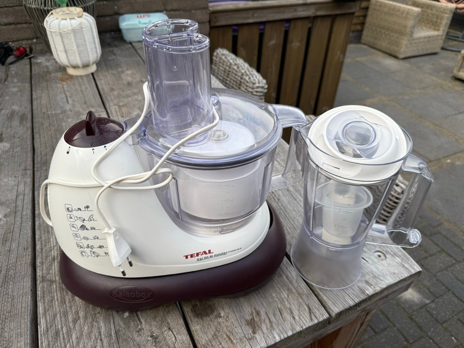 Tefal Kaliobox Keukenmachine met Blender - Gebruikt, Gebruikt, 1 tot 2 liter, 2 snelheden, Ophalen of Verzenden