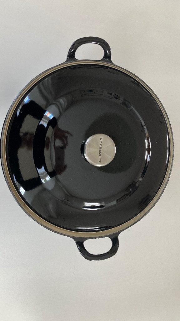 Grote Braadpan Le Creuset Faitout Zwart 32cm, Huis en Inrichting, Keuken | Potten en Pannen, Zo goed als nieuw, Ophalen, Kookpan of Snelkookpan