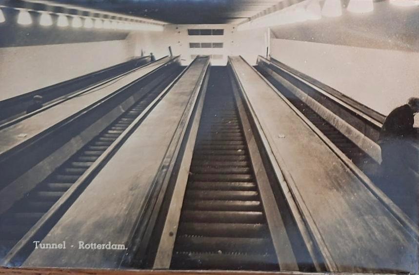 Rotterdam- Trappen Tunnel, Verzenden, 1940 tot 1960, Ongelopen, Zuid-Holland