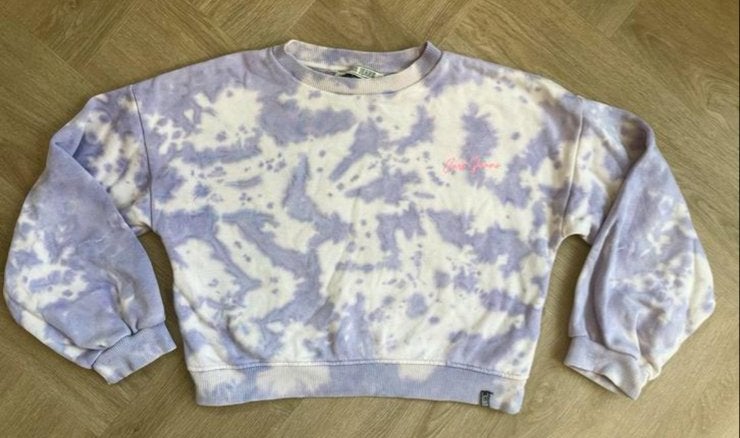 Cars Tie-dye sweater lila/wit maat 140, Verzenden, Zo goed als nieuw, Meisje, Trui of Vest