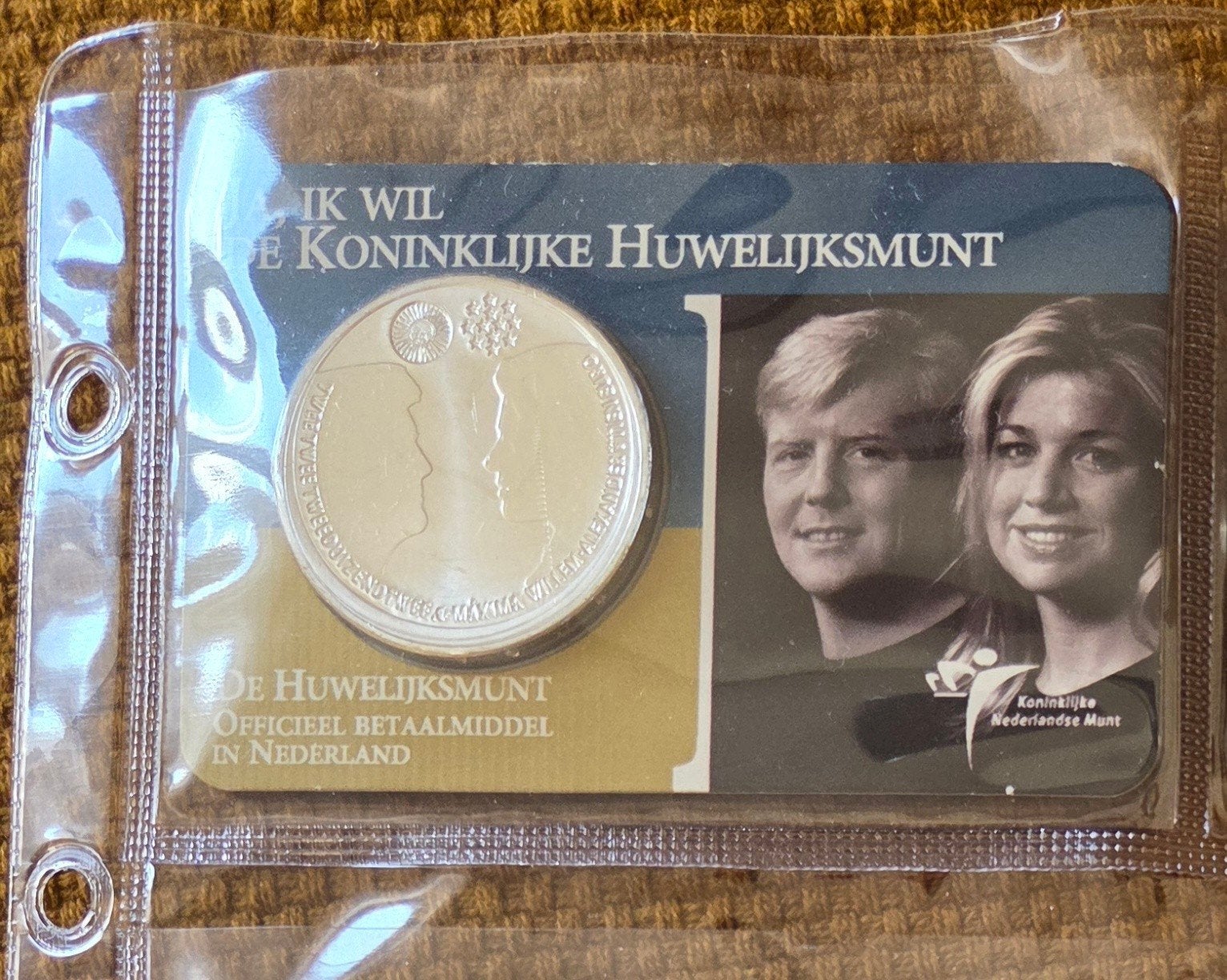 coincard Huwelijksmunt zilver, Postzegels en Munten, Verzenden, Nederland, Munten