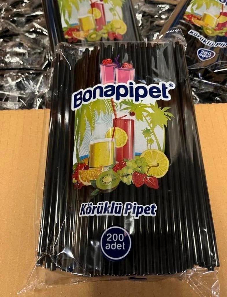 Plastic Zwarte Rietjes - 200 Stuks - Buigzaam, Ophalen of Verzenden, Nieuw