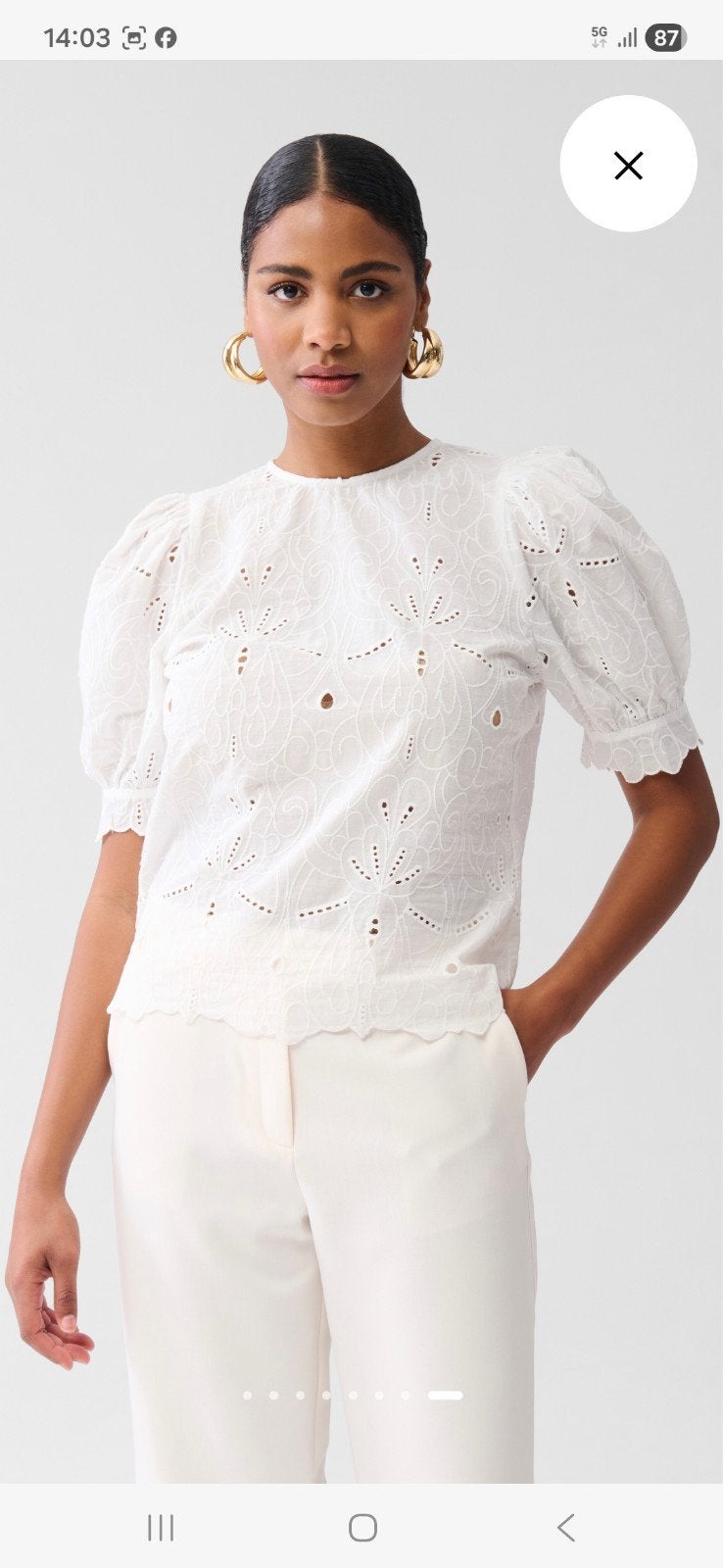 Nieuwe blouse broderie wit katoen M Shoeby feestelijk, Shoeby, Ophalen of Verzenden, Nieuw, Wit