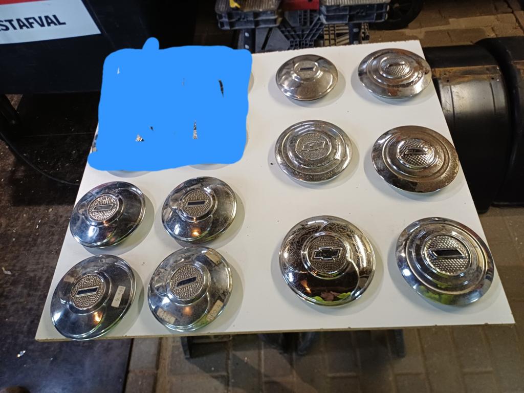 Set van 10 vintage Chevrolet wieldoppen - Gebruikt, Ophalen of Verzenden, Gebruikt