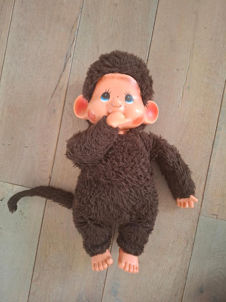 Vintage Monchhichi / retro apenpop jaren 70, Ophalen, Gebruikt