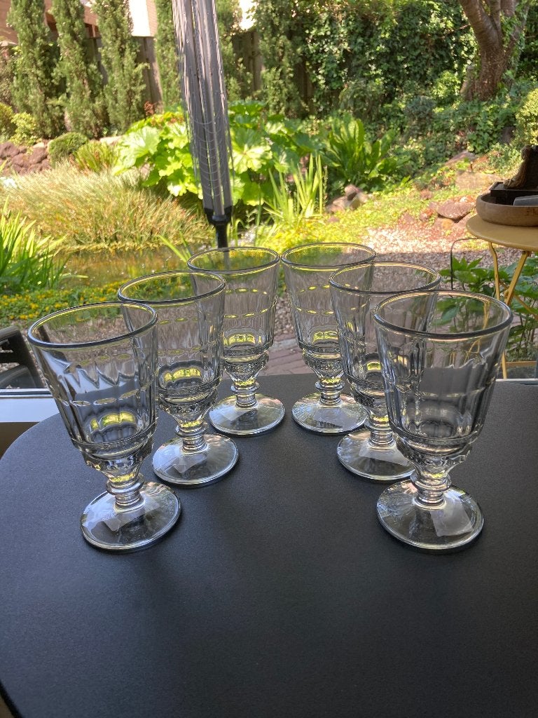 La Rochère France | 6 originele Absinthe glazen | 270 ml, Glas of Glazen, Vintage, Nieuw, Ophalen of Verzenden