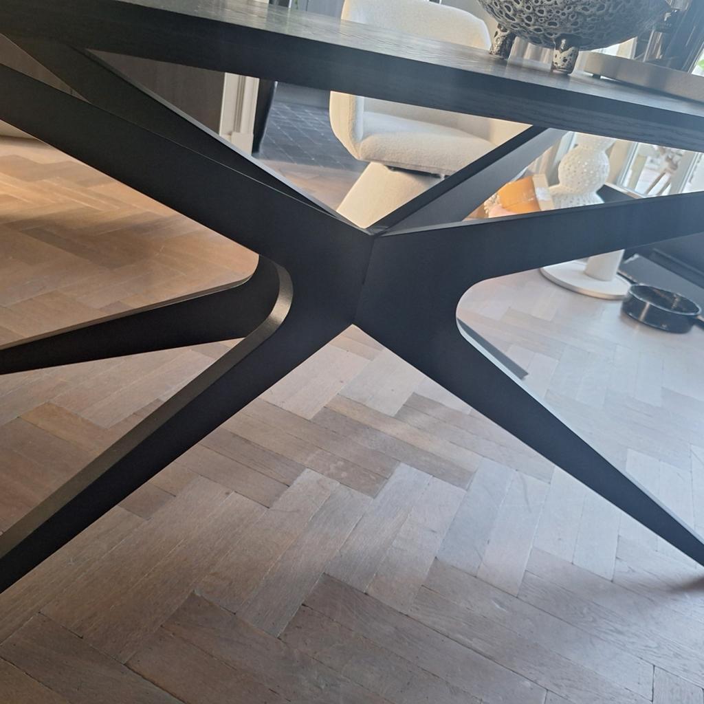 Zwart metalen onderstel tafelpoot eetkamer tafel, Huis en Inrichting, Tafelonderdelen, Ophalen, 50 tot 100 cm, Nieuw, 50 tot 100 cm