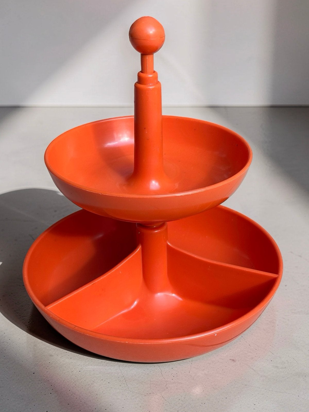 Vintage etagère serveerschaal retro  keuken design, Retro, Ophalen of Verzenden, Gebruikt, Oranje