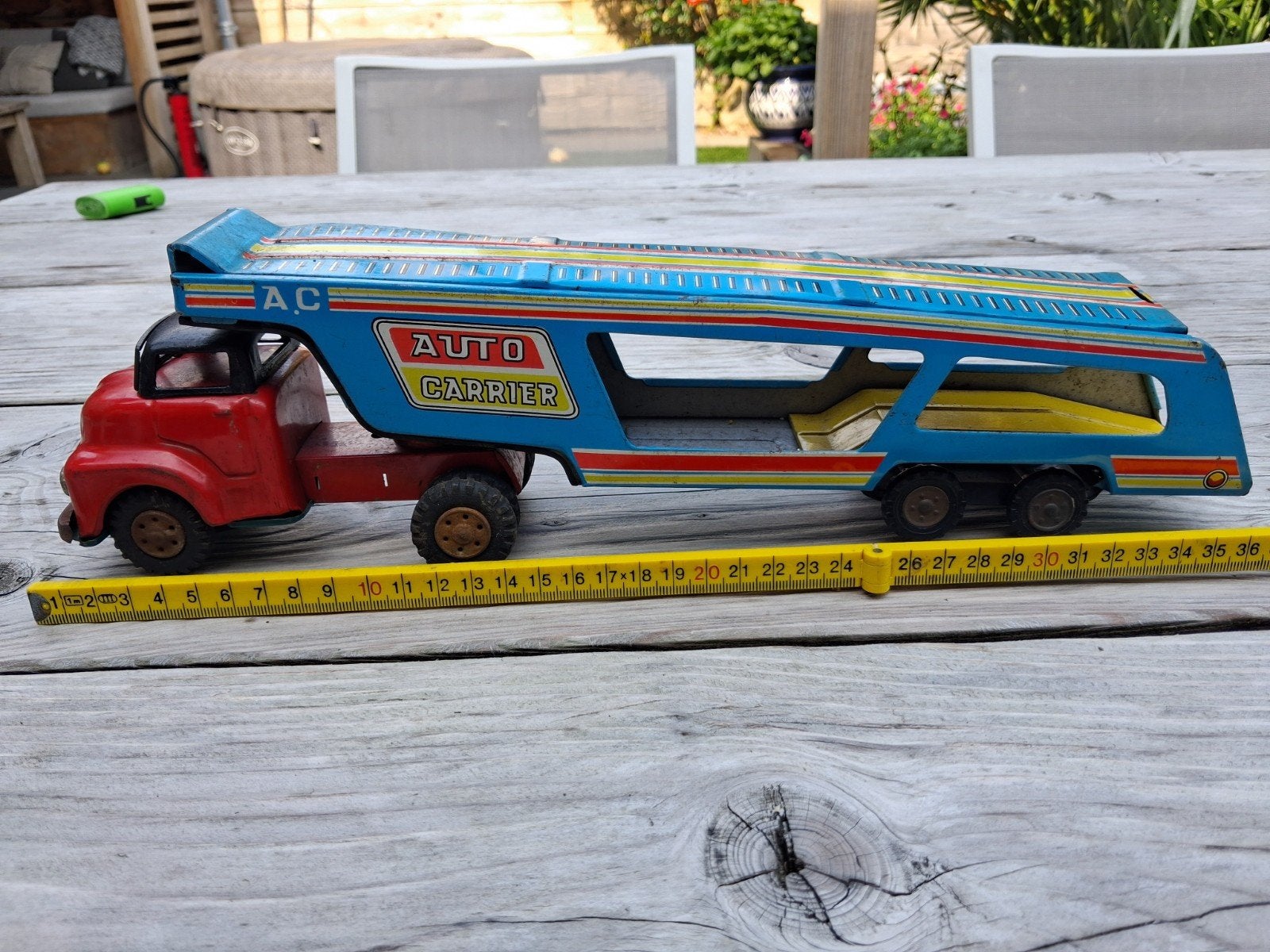 blikken autotransporter, Antiek en Kunst, Antiek | Speelgoed, Ophalen of Verzenden