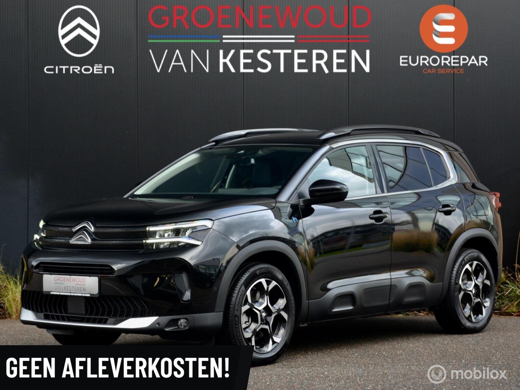 Citroen C5 Aircross 1.6 Plug-in Hybrid 225pk Max, Auto's, 12 maanden, Gebruikt, Zwart, Leder en Stof