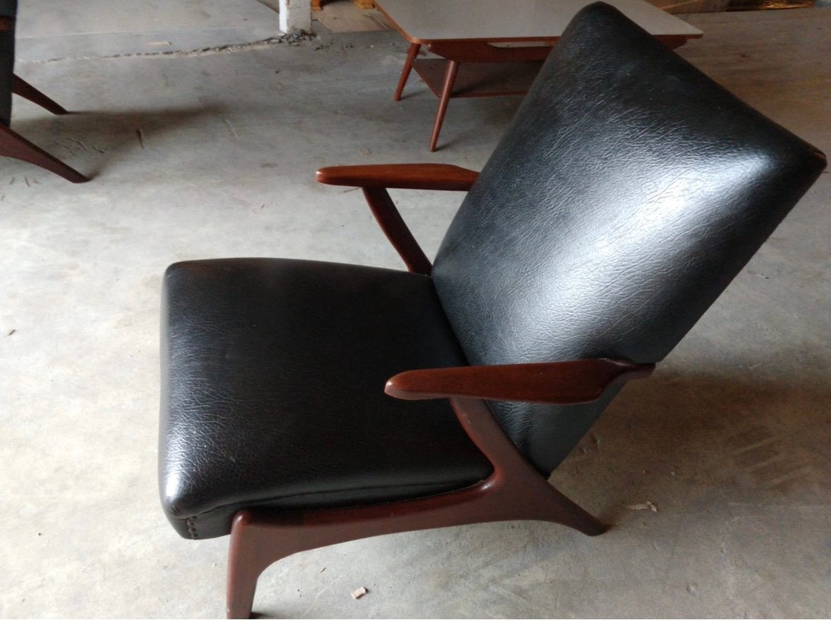 Vintage Dames en Herenfauteuil van Teefelen - Zeldzaam Set, Ophalen of Verzenden, Gebruikt, Hout, 50 tot 75 cm