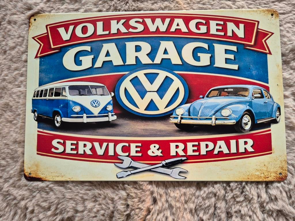Volkswagen garage reclamebord, Ophalen of Verzenden, Nieuw, Reclamebord