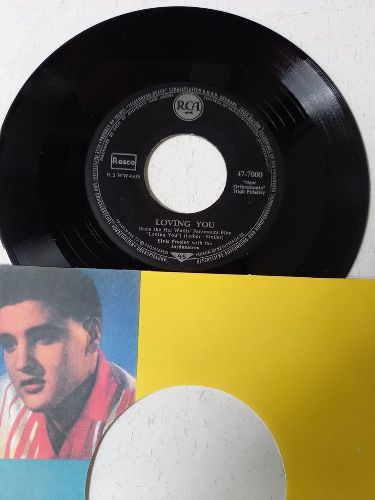 Elvis Presley, single  - Loving you / Teddy bear, Ophalen of Verzenden, Zo goed als nieuw, Pop