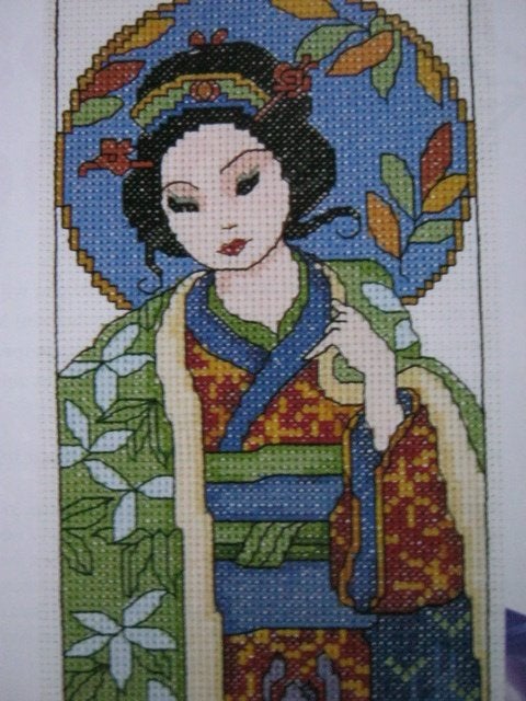 Borduurpatroon  Japanse vrouw  nr 6447, Verzenden, Nieuw, Handborduren, Patroon