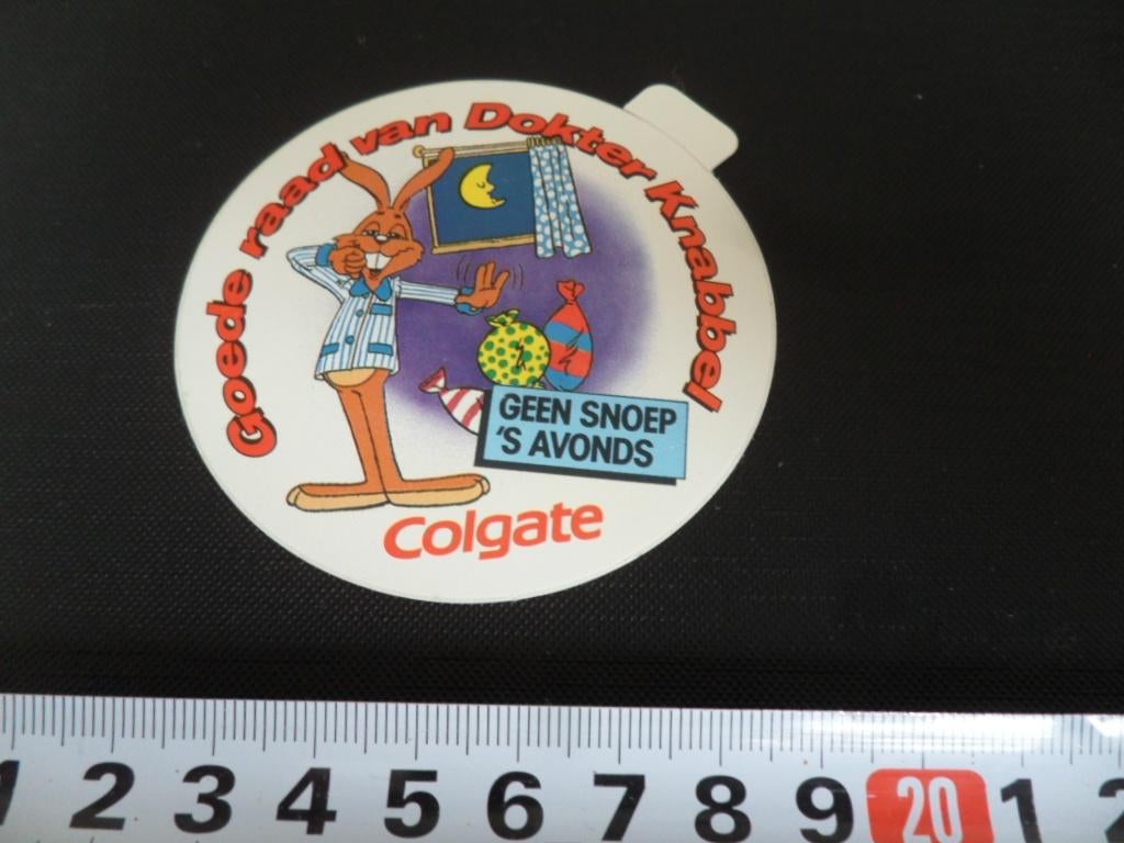 sticker COLGATE Goede raad van Dokter Knabbel, Ophalen, Zo goed als nieuw