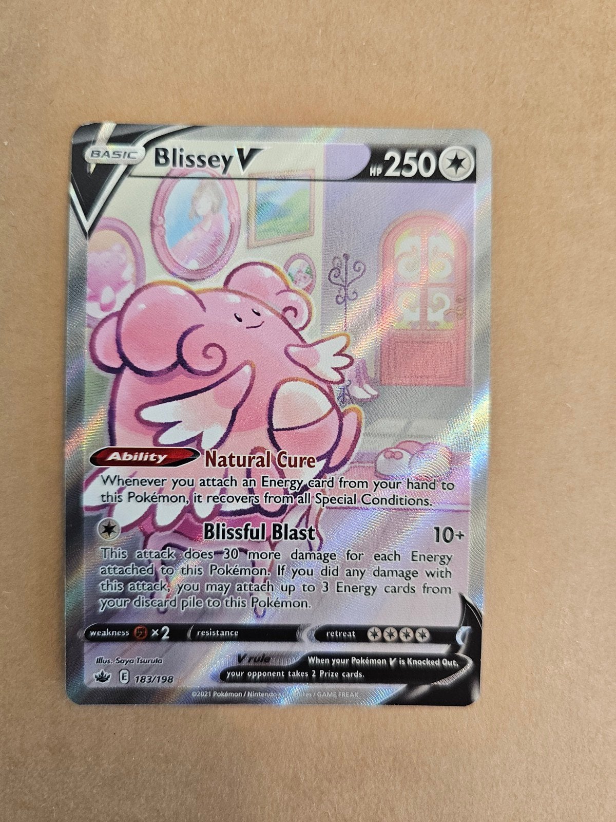 Blissey V Pokémon kaart (183/198) - Zo goed als nieuw, Ophalen of Verzenden