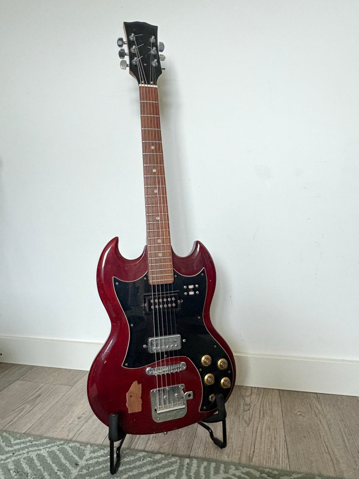 Vintage Japanse SG-stijl gitaar uit de jaren '60, Muziek en Instrumenten, Snaarinstrumenten | Gitaren | Elektrisch, Ophalen of Verzenden