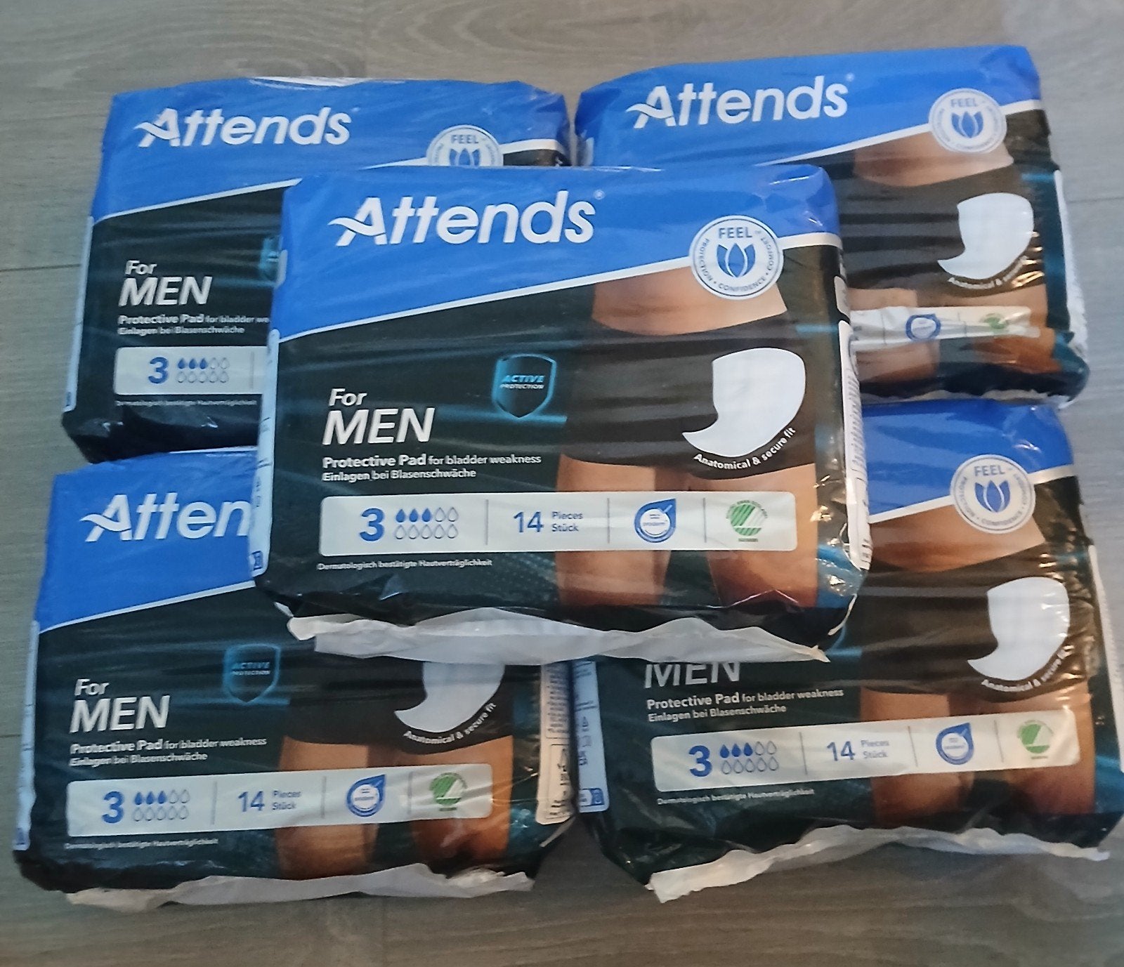 5 pakken Attends incontinentie for men 3., Ophalen of Verzenden