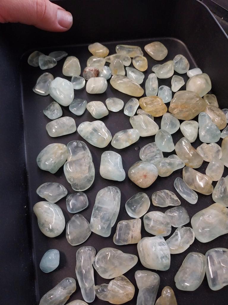 Partij aquamarijn trommelstenen medium, Verzamelen, Mineralen en Fossielen, Ophalen of Verzenden, Mineraal