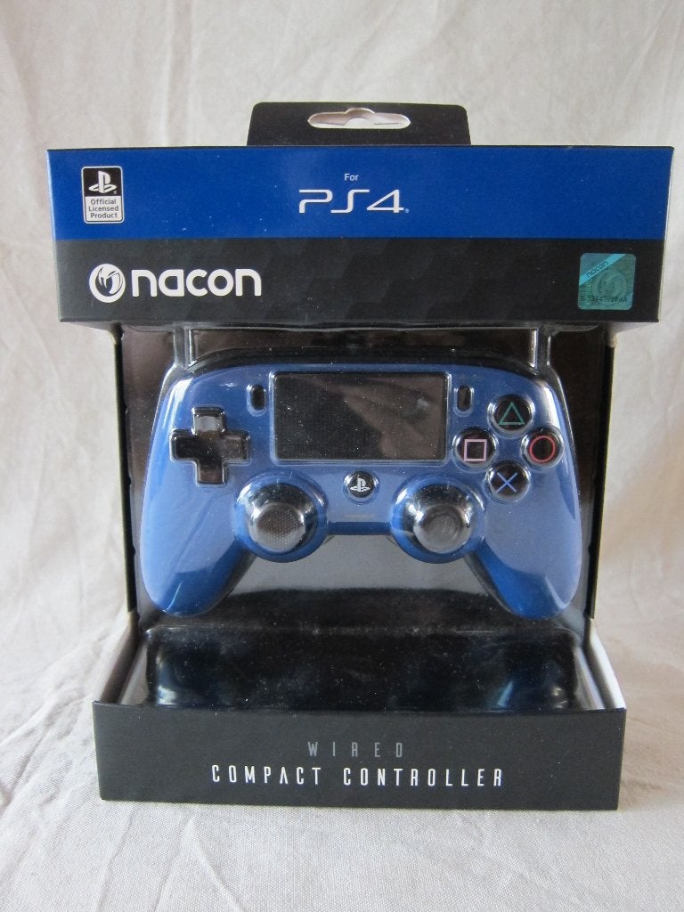 Nacon Wired Compact Controller PS4 - Blauw playstation, Ophalen of Verzenden, Nieuw, Met 1 controller, Slim