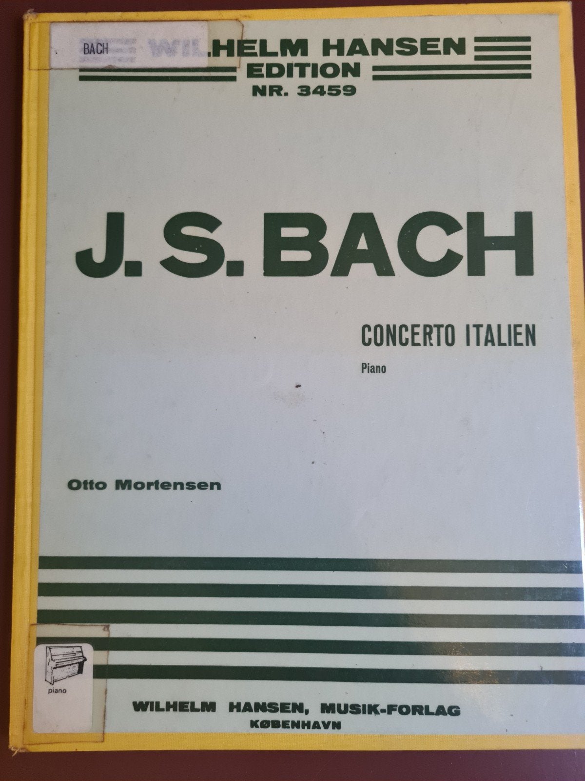 J.S. Bach - Concerto Italien voor Piano (Wilhelm Hansen), Muziek en Instrumenten, Bladmuziek, Gebruikt, Klassiek, Ophalen of Verzenden