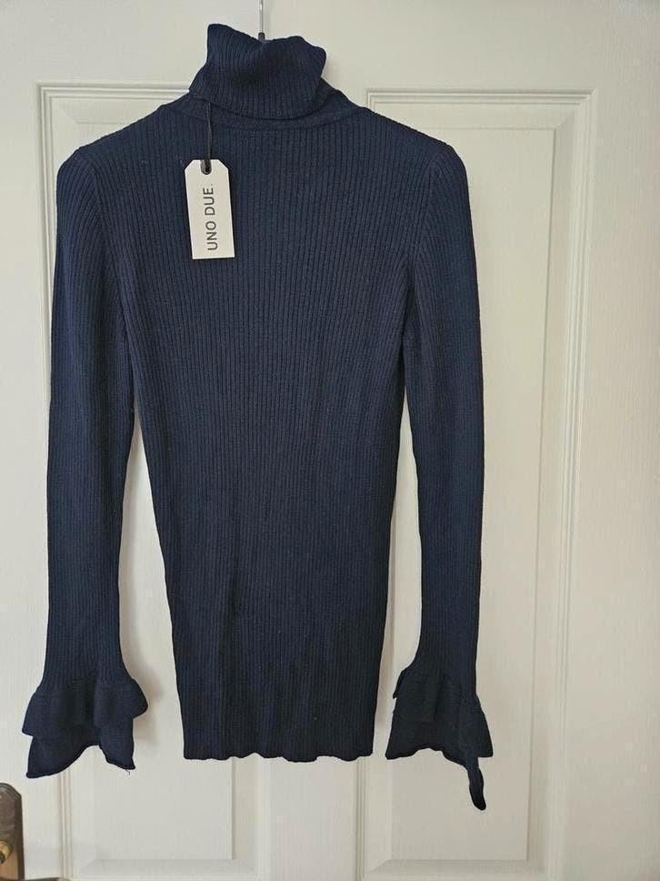 Mooie nieuwe donkerblauwe trui Unu Due maat XL, Uno due, Blauw, Maat 46/48 (XL) of groter, Nieuw