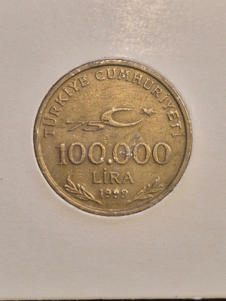 Turkije - 100.000 Lira 1999, Verzenden, Overige landen, Losse munt
