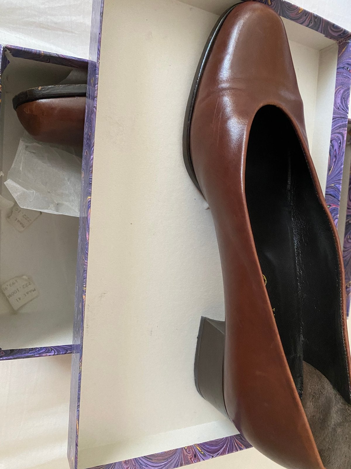 Leren merk schoenen maat 41 bruin, Ophalen, Zo goed als nieuw, Bruin, Sneakers of Gympen