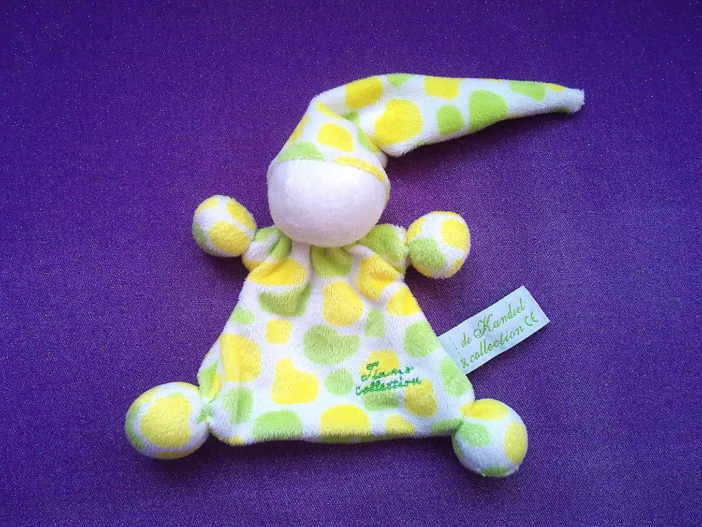 TIAMO DE KANDEEL Knuffeldoekje POPJE. GROENBONT **Nieuw**, Overige typen, Nieuw, Ophalen of Verzenden, Met label