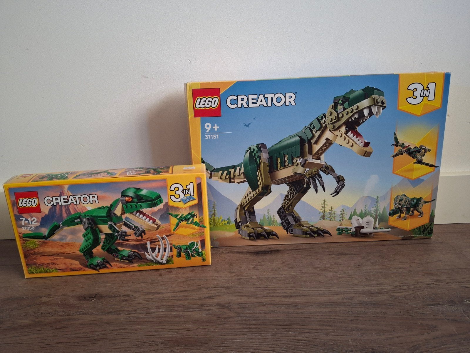 LEGO Creator Dinosaurus set (31058 & 31151), Ophalen of Verzenden, Zo goed als nieuw, Overige merken