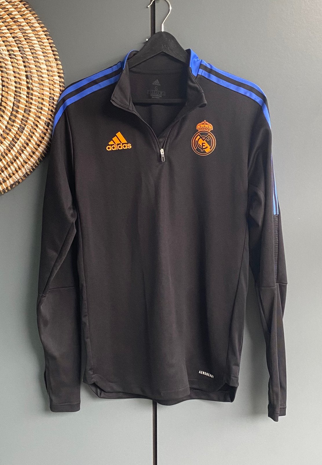 ADIDAS REAL MADRID trainingsshirt..mt:s, B, Verzenden, Zwart, A