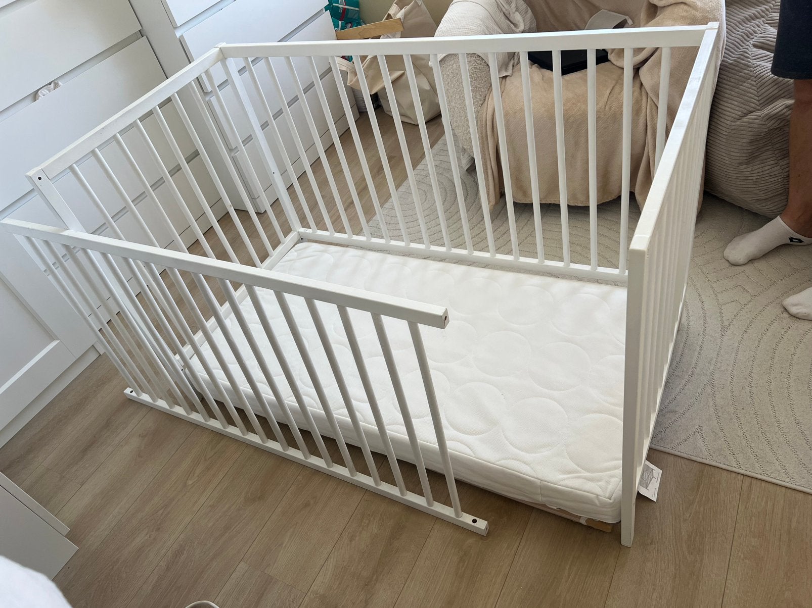 babybedje witt IKEA 60x120, Ophalen, Minder dan 140 cm, Minder dan 70 cm