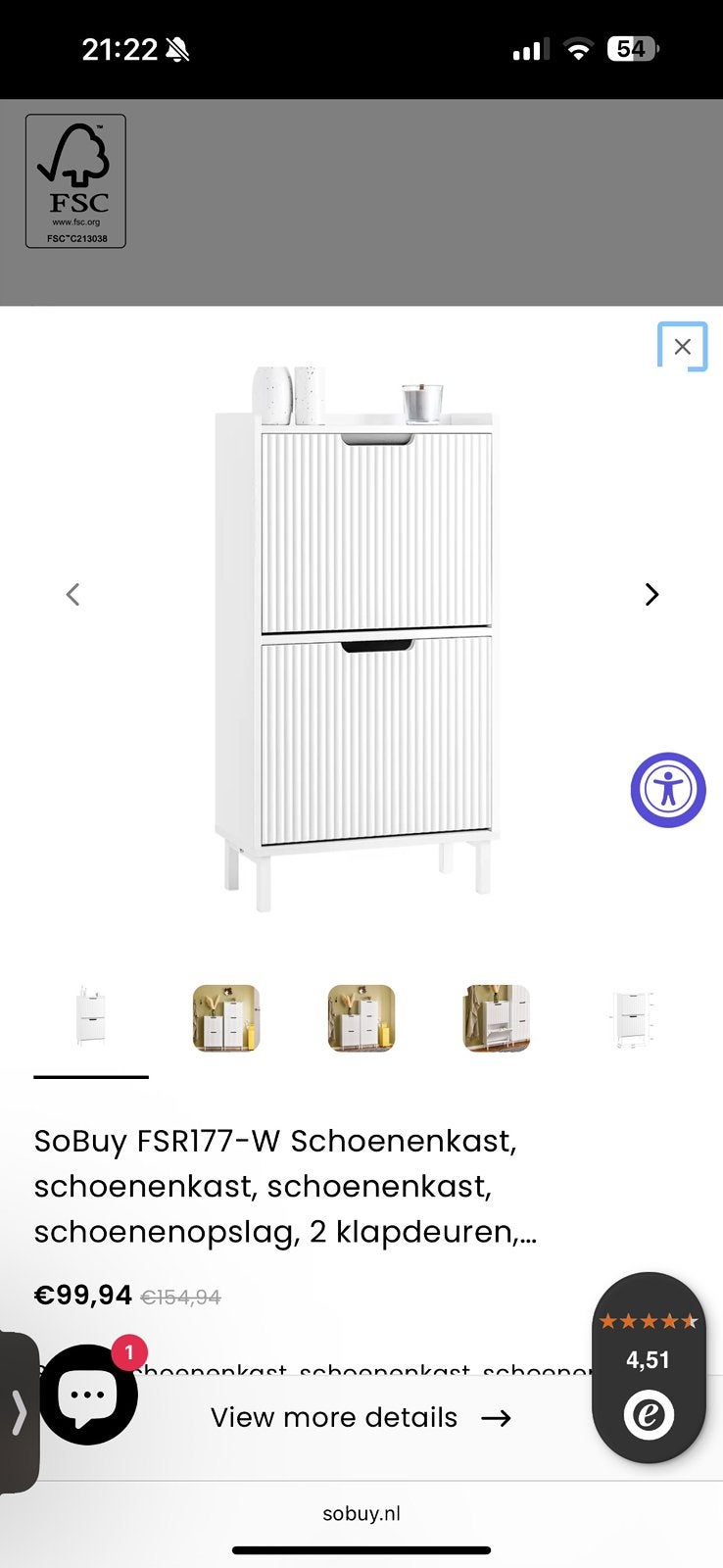 Schoenenkast, Ophalen of Verzenden, Zo goed als nieuw