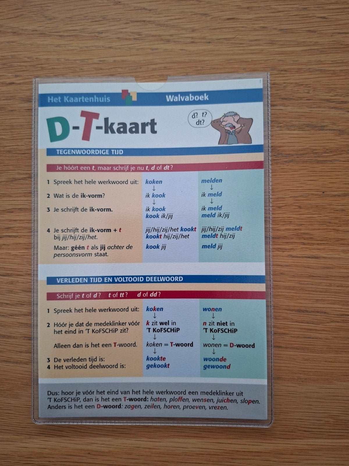 Walvaboek D-T-kaart: Werkwoorden spelling, Ophalen of Verzenden, Nieuw, Overige niveaus, Nederlands