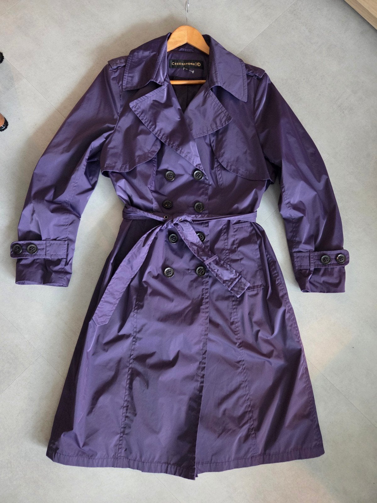 Creenstone paarse jas / trenchcoat, Maat 46/48 (XL) of groter, Ophalen of Verzenden, Zo goed als nieuw, Paars