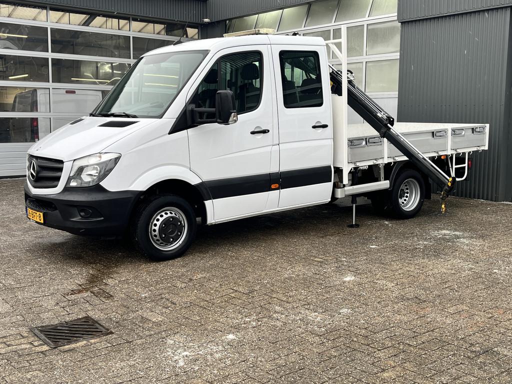 Mercedes-Benz Sprinter 513 cdi 130pk DC Laadkraan Hiab 017T, Stof, Gebruikt, 4 cilinders, Wit