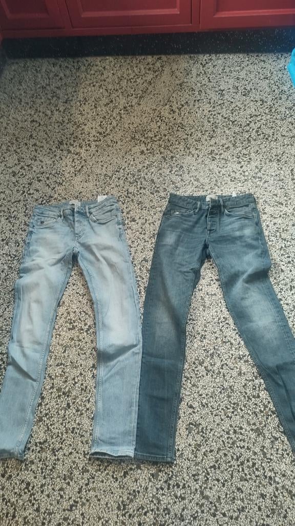 2x Heren Jeans Cast Iron slim fit Lichtblauw & Donkerblauw, Kleding | Heren, Blauw, W32 (confectie 46) of kleiner, Ophalen of Verzenden