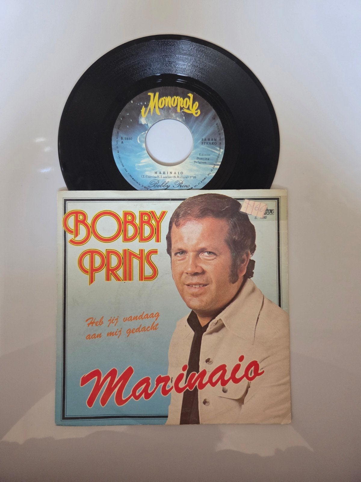 Bobby Prins - Marinaio, Cd's en Dvd's, Vinyl Singles, Ophalen of Verzenden, Gebruikt, 7 inch, Nederlandstalig