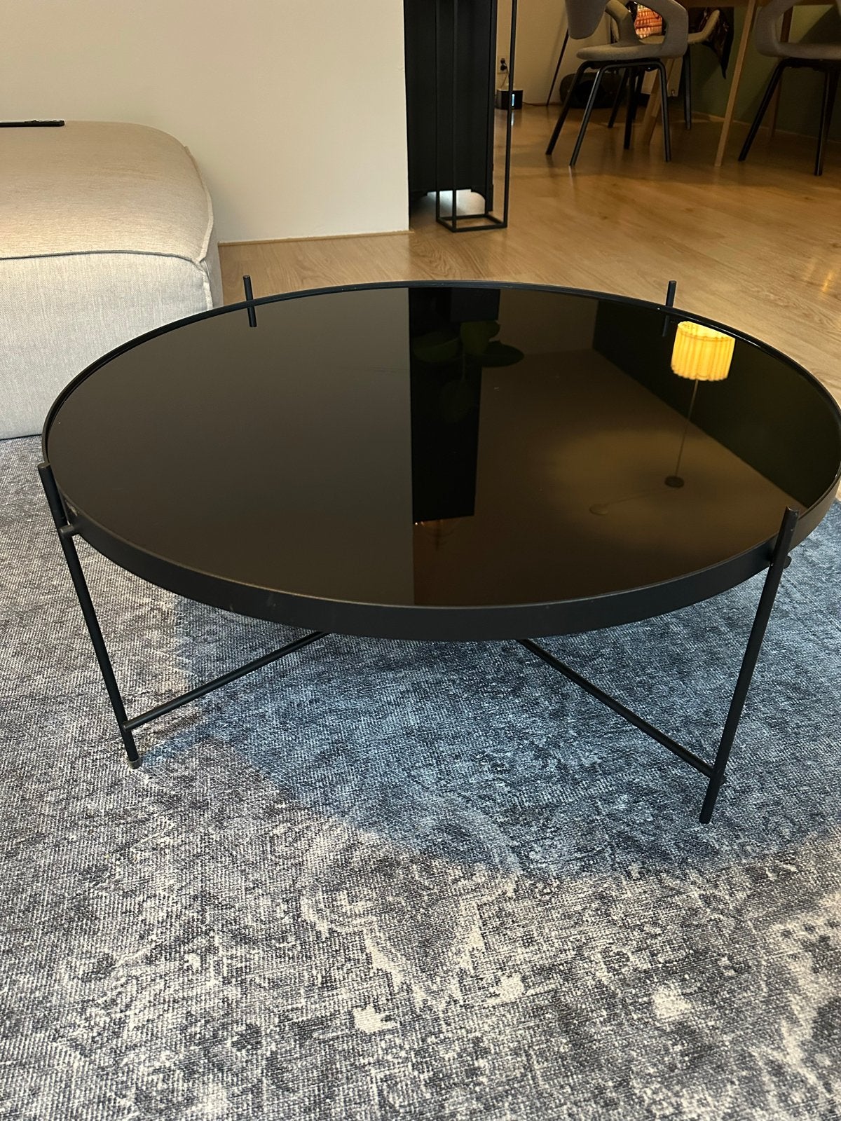 Tafel Zuiver Cupid XXL, Ophalen, Rond, 50 tot 100 cm, Glas