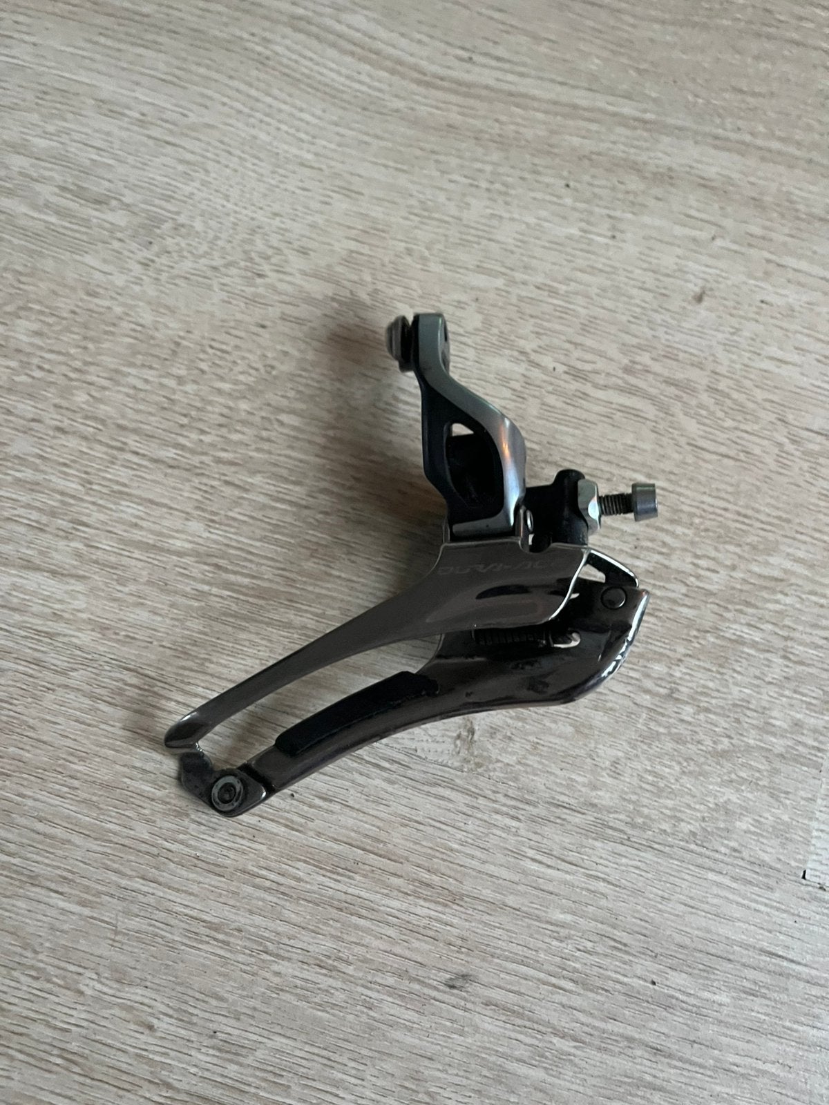 Shimano Dura Ace voorderailleur, Ophalen of Verzenden, Zo goed als nieuw, Racefiets, Derailleur of Ketting